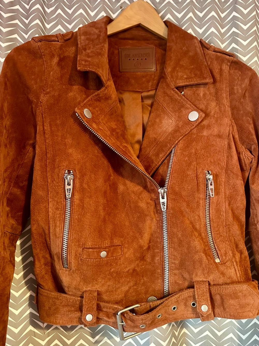 BLANKNYC | Suede Moto Jacket, Size S - Picture 5 of 10